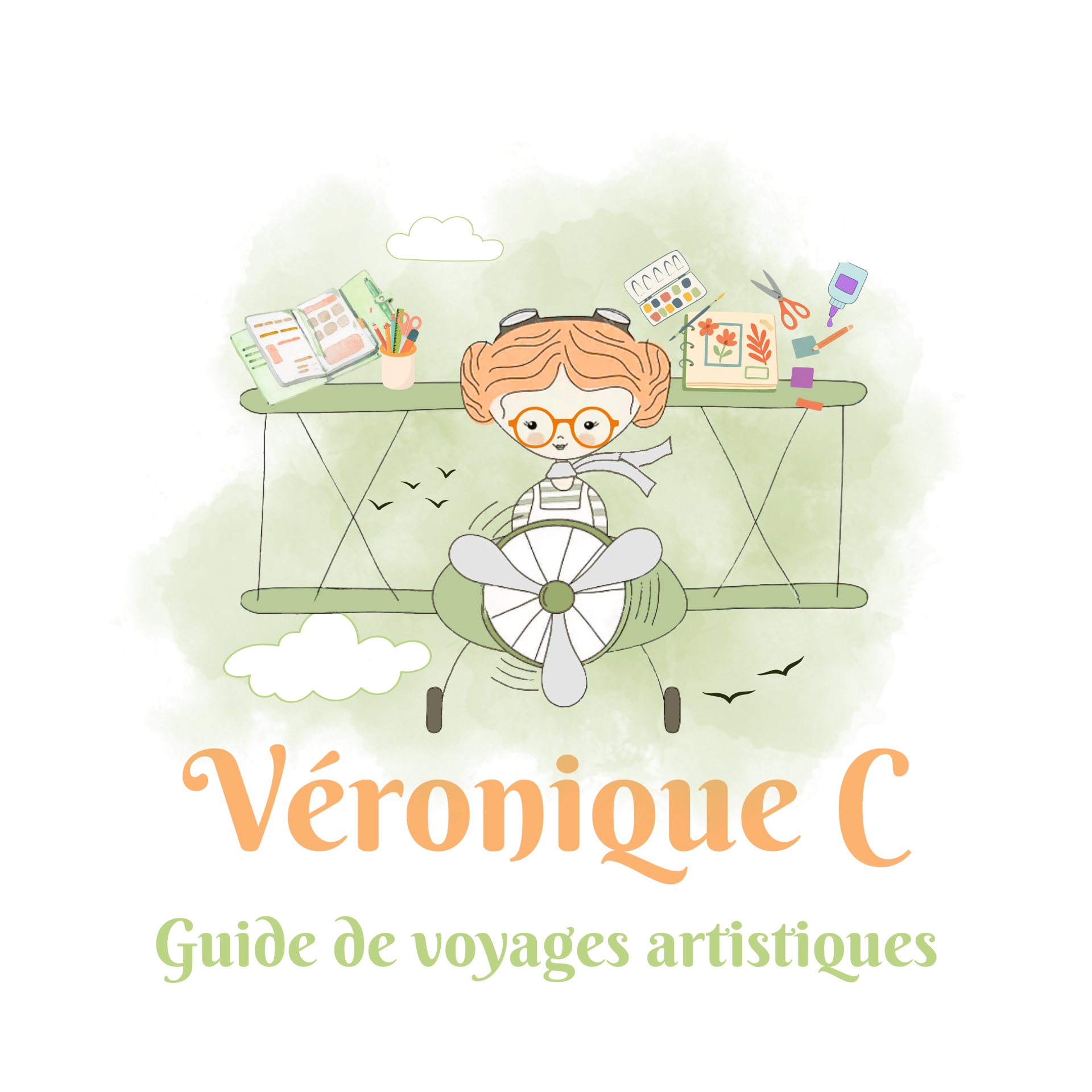 Véronique C - Guide de voyages artistiques - Logo